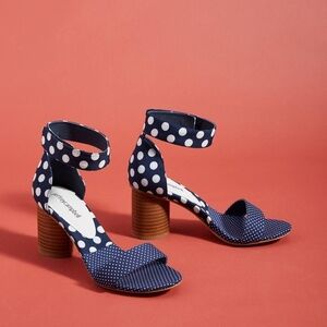 Jeffrey Campbell Navy Polka Dot Heels
